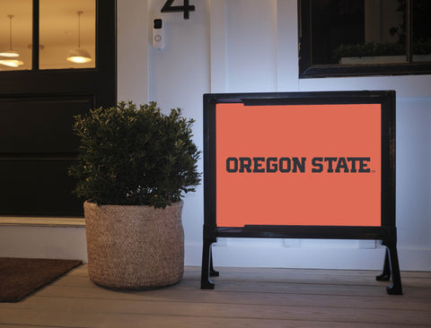 Oregon State Wordmark Orange Yard Sign