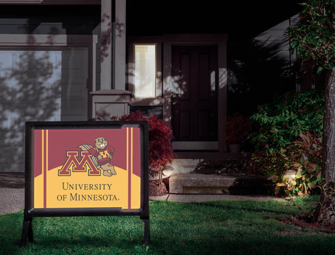 Minnesota M Goldy Mascot Maroon Lumilawn Sign