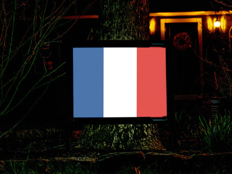 Flag France Yard Sign