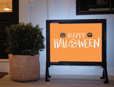 Happy Halloween Tennessee Orange Lumilawn Sign