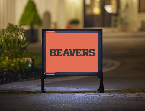 Oregon State Beavers Wordmark Orange Yard Sign