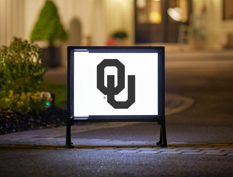 Oklahoma Black Athletics Mark White Yard Sign