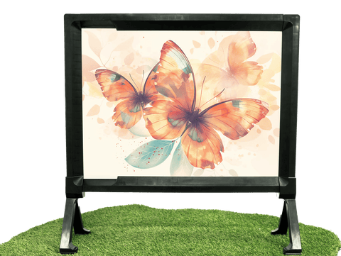 Orange Butterflies Yard Decoration Yard Sign