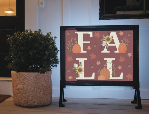 Autumn Lettering Fall Yard Sign