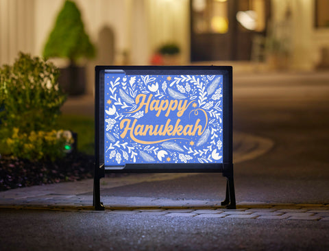 Happy Hanukkah Lumilawn Sign