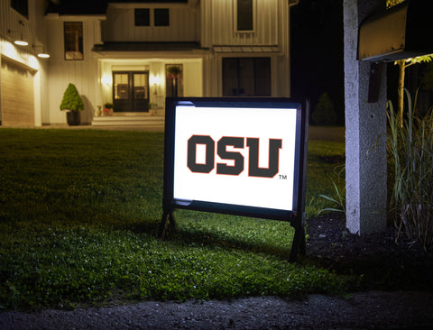 Oregon State OSU Wordmark White Yard Sign