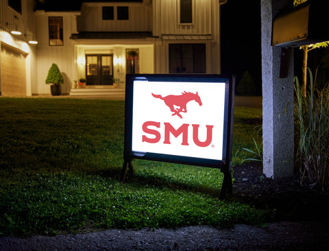 SMU Mustang Red Yard Sign