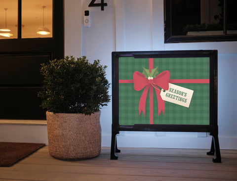 Seasons Greetings Gift Lumilawn Sign