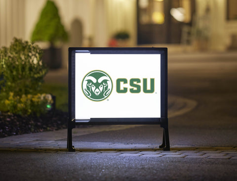 CSU Ram White Lumilawn Sign