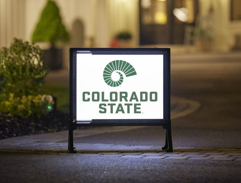 Colorado State Logo White Lumilawn Sign