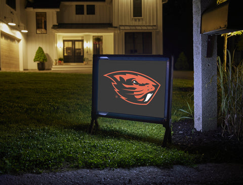 Oregon State Beavers Mascot Black Yard Sign