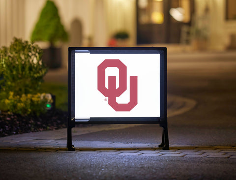 Oklahoma Athletics Mark White Yard Sign