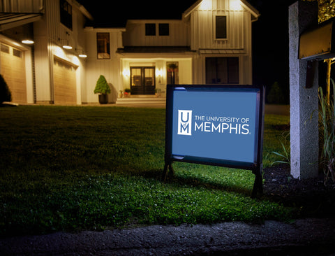 University of Memphis UM Blue Lumilawn Sign