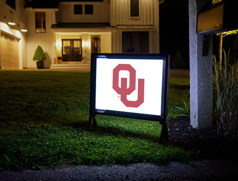 Oklahoma Athletics Mark White Yard Sign