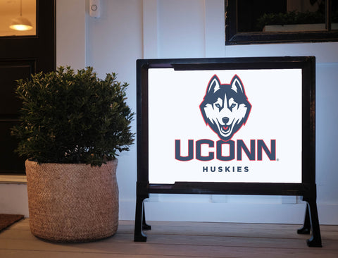 Huskies UConn Color Block Yard Sign