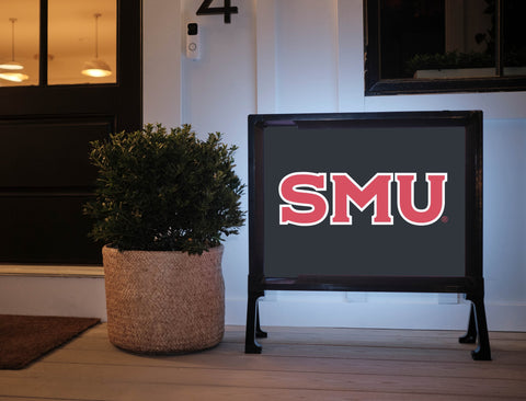 SMU Black Red Yard Sign