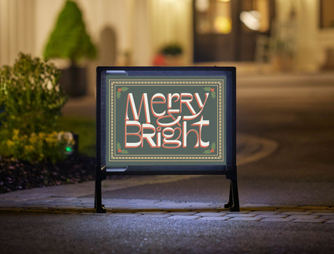 Merry & Bright Lumilawn Sign