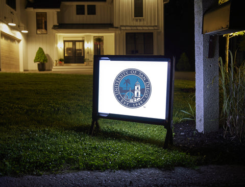 USD Institution Medallion White Yard Sign