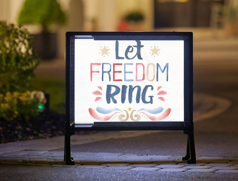 Let Freedom Ring Patriotic Yard Sign