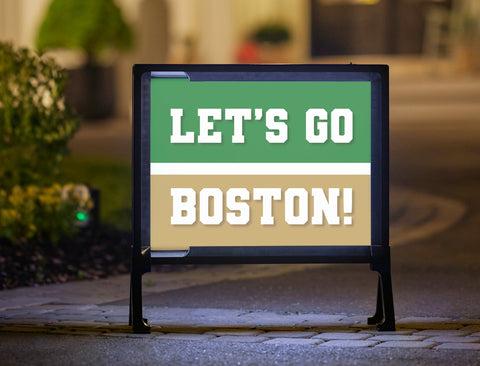 Boston Professional Basketball Fandom Yard Sign