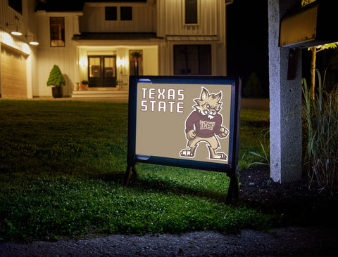 Texas State Mascot Gold Yard Sign