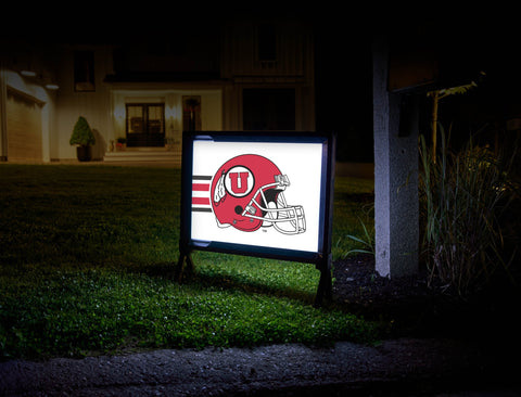 Utah Red Helmet Stripe Yard Sign