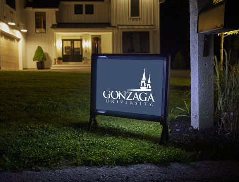 Gonzaga University Institutional Mark Blue Lumilawn Sign