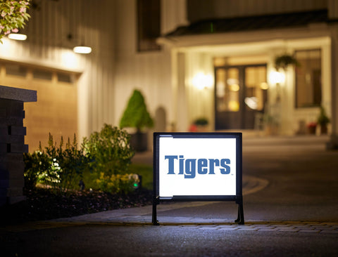 Memphis Tigers White Lumilawn Sign