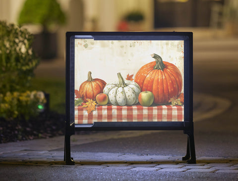 Pumpkin Spread Still Life Yard Sign