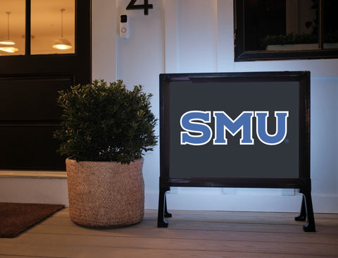 SMU Black Blue Yard Sign