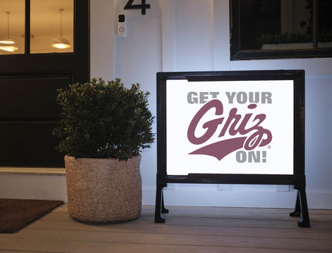 Montana Get Your Griz On Mark White Lumilawn Sign