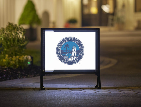 USD Institution Medallion White Yard Sign