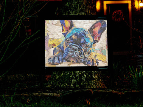 French Bulldog Paper Illustration Yard Decor Yard Sign