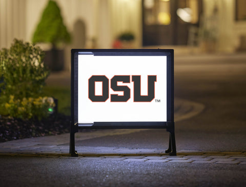 Oregon State OSU Wordmark White Yard Sign