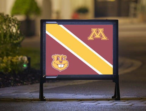 Minnesota Stripe Goldy Lumilawn Sign