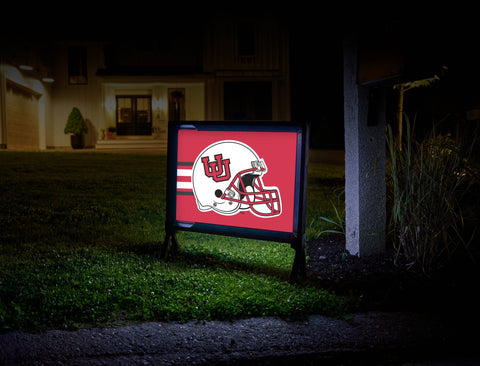 Utah Helmet Red Stripe Yard Sign