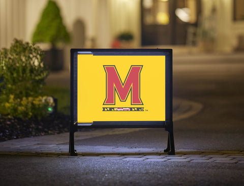 Maryland M Mark Yellow Lumilawn Sign