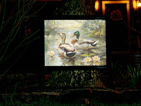 Wild Green Ducks Yard Sign