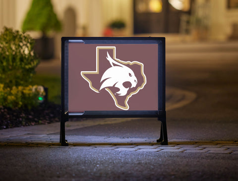 Texas State Mark Maroon Yard Sign