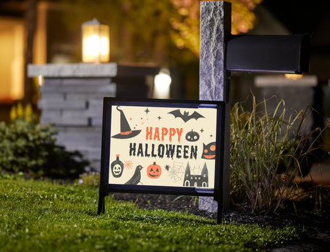 Simple Symbolic Halloween Yard Sign