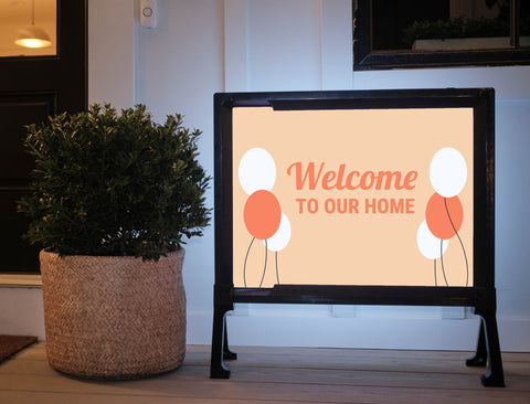 Welcome Balloon Yard Sign