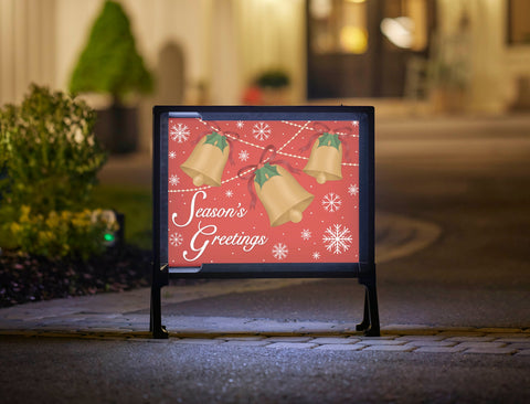 Seasons Greetings Bells Lumilawn Sign