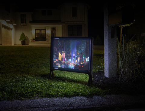 City Lights At Night Yard Sign