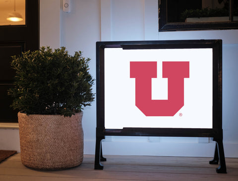 Utah "U" White Yard Sign