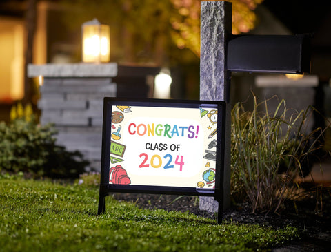 Congrats Class of 2024 Kids Graduation Yard Sign