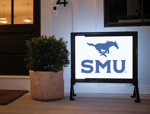 SMU Mustang Blue Yard Sign