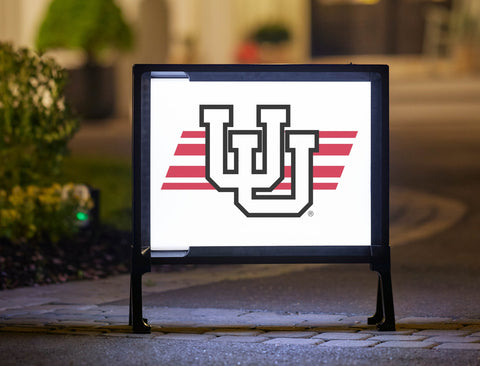 Utah University Stripe White