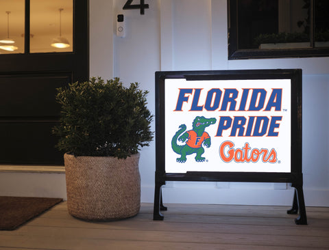 Florida Pride Albert Gators White Lumilawn Sign