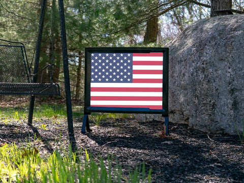 USA Flag Yard Sign