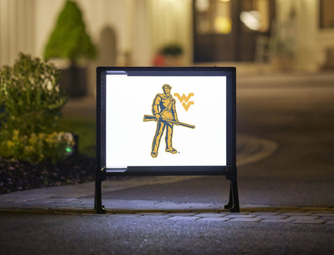 West Virginia Mountaineers Mark Gold Yard Sign